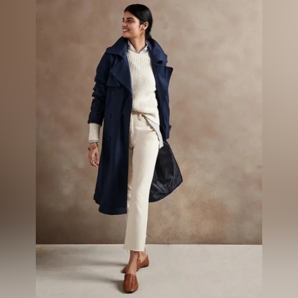 Navy Trench Coat from Banana Republic - NWOT
